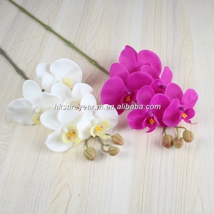 Orchidée Papillon Artificielle en PU Effet Naturel 69cm, Tige en Latex Phalaenopsis avec Fil de Fer pour Décoration Intérieure - Product Image 3