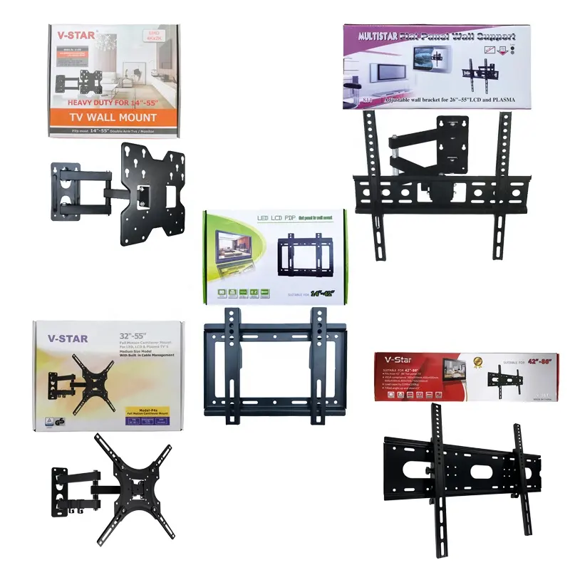 Factory Direct Sales 14" -120" inches Stable Easy Installation Fixed TV Mount Wall Bracket