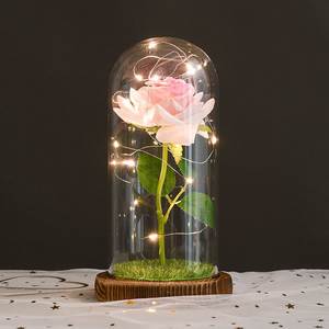 День Святого Валентина для матери, светодиодный свет, вечный в коробке, букет роз, Подарочная коробка, Цветочная Роза в стеклянном куполе - Product Image 5