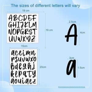 Personnalisation acceptée, 6 pièces UV pour enveloppement de tasses, lettrage <span class=keywords><strong>vinyle</strong></span>, autocollants alphabet pour décoration de vêtements, dessin animé DIY - Product Image 3