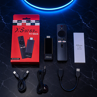 Clé TV Android XS97 Allwinner H313 4K UHD, Dongle TV portable avec télécommande IR, compatible Google Play, lecteur multimédia de streaming OTT