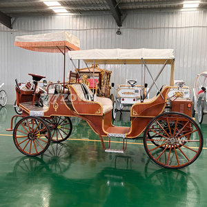 Voiture de tourisme électrique européenne à double auvent, effet bois, pour transport de mariages et excursions panoramiques - Product Image 3