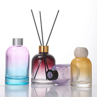 Flacon pulvérisateur en verre de luxe dégradé de couleur pour parfum, diffuseur à roseaux, vide, 50 ml, 180 ml, vente en gros