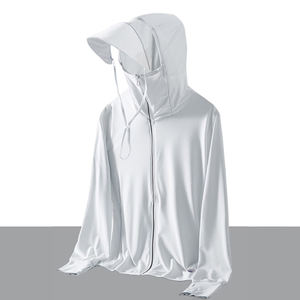 Chaqueta de Verano para Hombre, Protección Solar, Cortavientos, Anti-UV, Delgada, de Seda Helada, con Cierre de Cremallera y Sensación Refrescante - Product Image 2