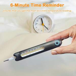 <span class=keywords><strong>Thermomètre</strong></span> à aiguille en verre pour la fièvre axillaire pour adultes avec étui anti-chute, lumière de lecture rechargeable, réinitialisation en 3 secondes - Product Image 4