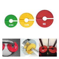 Tellus Small Barbell Add-On Gym Counter Weight Plaques de pare-chocs fractionnaires calibrées 0.25-1kg Plaque de changement d'entraînement en caoutchouc