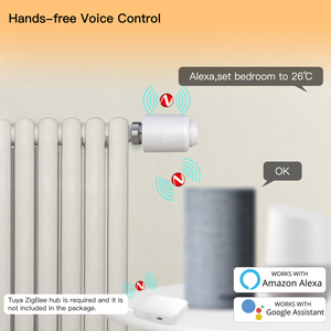 LangYeao Tuya ZigBee3.0 Régulateur de température de vanne de radiateur thermostatique programmable intelligent avec commande vocale <span class=keywords><strong>Alexa</strong></span> - Product Image 4