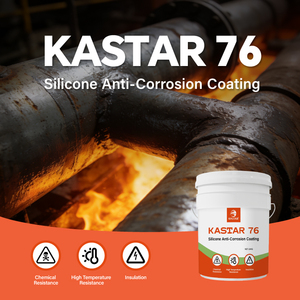 KASTAR 76 Revestimiento de Silicona Líquida Anticorrosión/Antioxidante para Materiales Metálicos, de Cemento, Hormigón y Madera con Aplicación con Brocha - Product Image 5