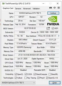 Nouvelle carte graphique PC GTX 750Ti 4 Go GDDR5 OEM, carte graphique GTX 750Ti 4 Go - Product Image 2