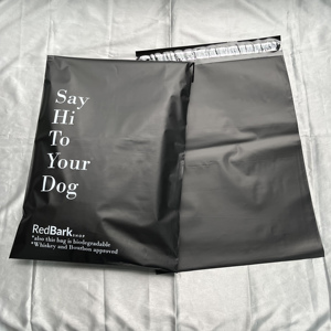 Custom Matte Black Biodegradable Poly Mailers White Printed Waterproof Self Seal Shipping Bags Pet Dog Boutique Brand - Product Image 4