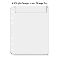Pochettes de classement réutilisables en PVC transparent de qualité alimentaire A5 à 6 trous, étanches avec fermeture éclair, pour agenda, carnet et rangement de documents