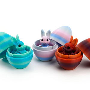 Juego de Huevos de Pascua Coloridos Impresos en 3D Vashine, Decoración de Regalo, Materiales Ecológicos, Conejo Articulado Creativo - Product Image 3