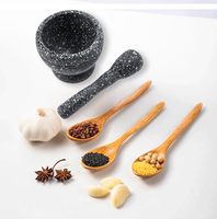 Mortier et pilon en bambou pour broyer les épices, les herbes et les médicaments, ustensile de cuisine manuel en PP
