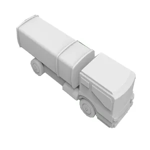 抛光和涂漆光泽白色3D打印塑料火车模型