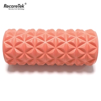 Rouleau en mousse EVA orange haute densité pour massage des tissus profonds, idéal pour le yoga, la remise en forme, la relaxation musculaire et l'entraînement corporel