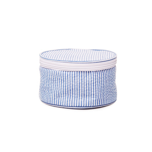 Lot de 20 trousses à boutons en seersucker pour bijoux et cosmétiques, collection GA ronde, étui <span class=keywords><strong>rose</strong></span> et bleu marine, organisateur créatif de boutique DOMIL1566 - Product Image 2