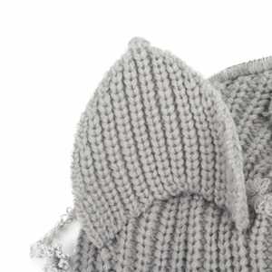 Gorros de punto al por mayor para mujer, gorro cálido de invierno con orejas de gato de diablo, multicolor a rayas, de ganchillo, estilo Y2K, con dobladillo - Product Image 5