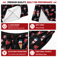Shorts 2-en-1 personnalisés pour hommes, double couche, en mesh, pour basketball, baseball, entraînement, gym, course à pied, natation, vêtements 2-en-1, OEM, ODM