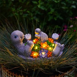 Figurine de <span class=keywords><strong>tortue</strong></span> solaire en résine, design mignon, lumières LED, décorations de jardin, pelouse, patio, cour, cadeau pour bébé, pour maman - Product Image 3
