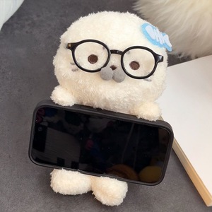 Supporto per Telefono a Forma di Foca Carina, Peluche Morbido con Occhiali, Divertente Accessorio da Scrivania per Ufficio, Casa, Regalo, Giocattolo per Bambini - Product Image 1