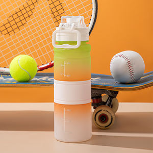 Borracce sportive a colori sfumati con preventivi <span class=keywords><strong>motivazionali</strong></span>, coperchio ribaltabile a prova di perdite, capacità 700ml - Product Image 5