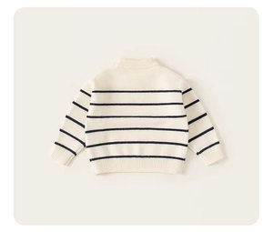 <span class=keywords><strong>Pull</strong></span> rayé décontracté pour garçon, style cool, <span class=keywords><strong>col</strong></span> <span class=keywords><strong>roulé</strong></span>, manches longues, anti-boulochage, doux, personnalisable - Product Image 4