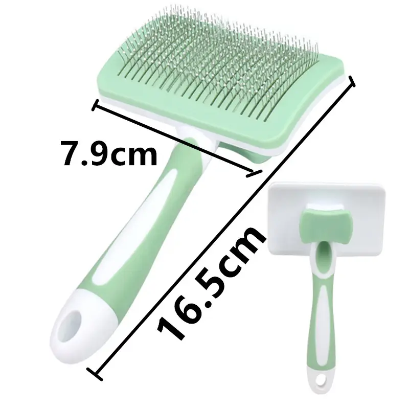 Peigne pour chat Brosse pour chat en un clic Épilateur automatique pour animaux de compagnie Toilettage pour animaux de compagnie Peigne à nœud ouvert pour chats Brosse à poignée de toilettage Fournitures pour animaux de compagnie