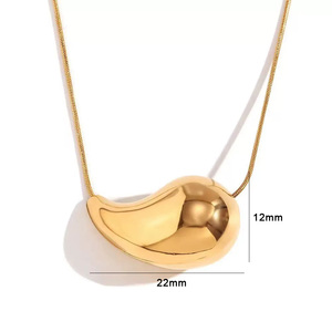 Juego <span class=keywords><strong>de</strong></span> joyas <span class=keywords><strong>de</strong></span> acero inoxidable chapado en oro <span class=keywords><strong>de</strong></span> 18 quilates MW: <span class=keywords><strong>collar</strong></span> con colgante grueso <span class=keywords><strong>de</strong></span> estilo minimalista a la moda y pendientes <span class=keywords><strong>de</strong></span> gota <span class=keywords><strong>de</strong></span> agua - Product Image 6