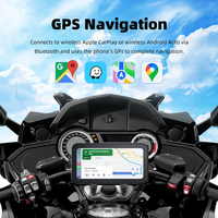 6.25 \ "HD écran CarPlay sans fil pour motos Android Auto avec deux caméras DVR pression des pneus TMPS BSD-accessoires de moto