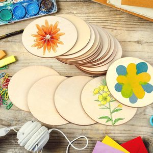 Paulownia Wood Round Coasters Base 8.5 In For DIY Crafts Home Decor Handmade Wooden Craft Supplies - Product Image 1