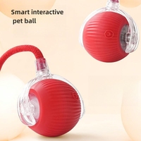 Balle de jeu interactive automatique 360° pour chien et chat, intelligente, écologique, adorable, luxueuse, en caoutchouc, avec chargeur USB