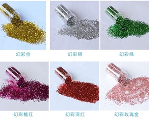 Matériau de remplissage pour le bricolage, lot de 10 pièces, paillettes scintillantes, effet dégradé, 24 couleurs, pour gouttes de cristal et adhésif UV, 20g - Product Image 3