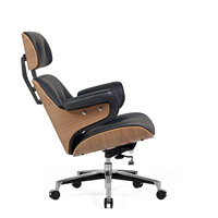 Chaise d'appoint en cuir chaise longue de luxe pour bureau pouf chaise de repos en cuir pour la maison