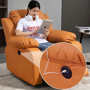 Prima classe Multi-funzionale divano pigro per piccoli Home Theater semplice tessuto Manicure sedia estensibile moderna reclinabile elettrico - Product Image 4