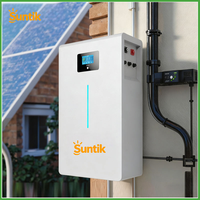 Batterie LiFePO4 Suntik empilable 300Ah 48V/51.2V 5-10kW AC intelligente RS485 RS232 pour système ESS domestique, hybride, hors réseau, murale, CAN