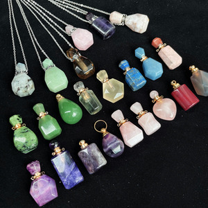 En gros Naturel Mixte <span class=keywords><strong>Améthyste</strong></span> Parfum Bouteilles D'huile Essentielle <span class=keywords><strong>Agate</strong></span> Rose Quartz Cristal Bouteille De Parfum - Product Image 1
