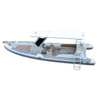 Bateau pneumatique de luxe en aluminium RIB860 Hypalon/Orca à coque en V profonde de 29 pieds avec T Top pour la famille à vendre