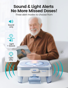 Sistema Automático de Dispensa de Comprimidos, Armazenamento Grande com 28 Compartimentos, Design à Prova d'Água e Umidade para Idosos - Product Image 5