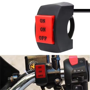 TCYATO Interruptores de botón de faro para motocicleta con cable de aluminio, interruptor de encendido/apagado de luz LED para manillar de <span class=keywords><strong>moto</strong></span>, accesorios de motocicleta - Product Image 5