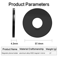 Support de téléphone portable magnétique double face à trois volets en alliage d'aluminium pur, avec son de rotation.