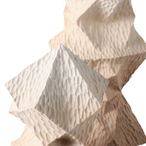 Sculture Geometriche a Torre, Statuette Astratte Moderne in Poliresina Texturizzata per Arredamento Casa, Soggiorno, Ufficio, Scaffale - Product Image 6