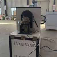 Horno Rotatorio de Tubo de Acero Inoxidable CHANGRI 1200 con Longitud de Calentamiento de 400 mm, Función de Inclinación, Alimentación Automática y Sistema de Atmósfera