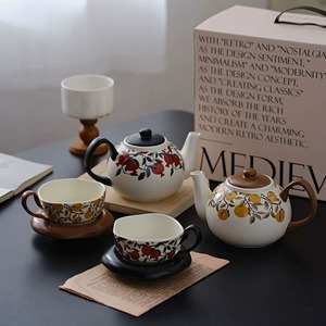 Vintage Ceramic Teapot and Cup Saucer <b>Set</b> Chinese <b>Tea</b> <b>Gift</b> <b>Set</b> - Product Image 6