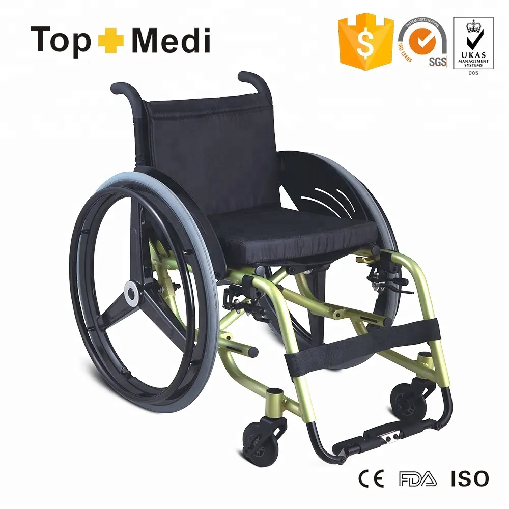 Equipo médico ligero de fibra de carbono de ocio deportivo silla de ruedas para discapacitados