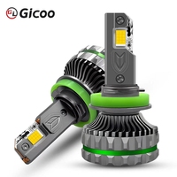 Ampoules de phare LED G4 300W 4 tubes en cuivre CSP 9054 Haute puissance IP67 6000K 12V Aluminium Lumière automobile pour H4/H1/H7/9005/9006 Voiture