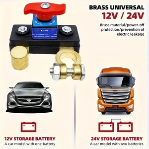 <span class=keywords><strong>Interrupteur</strong></span> de déconnexion principal de batterie, noyau en aluminium avec placage en cuivre, 12V 24V, pour la gestion des batteries - Product Image 4