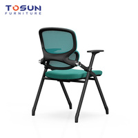 Chaise de conférence exécutive moderne et confortable en PP, dossier ergonomique, assise en mousse moulée, empilable, pour la maison, le bureau et les entreprises