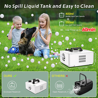 Machine à bulles standard européenne avec liquide à bulles et fumigène, jouet d'ambiance automatique pour extérieur parent-enfant