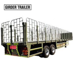 Remorque Shiyun à double essieux, <span class=keywords><strong>cage</strong></span> <span class=keywords><strong>de</strong></span> chargement, robuste, barres latérales, 40 tonnes, type clôture, grille latérale <span class=keywords><strong>de</strong></span> conteneur, remorque à plateau plat à vendre - Product Image 1