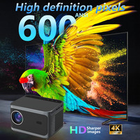 Mini projecteur 600 ANSI Lumens 1080P, design classique et élégant, décodage 4K, projecteurs intelligents Android TV, lecteur vidéo pour home cinéma, logo OEM